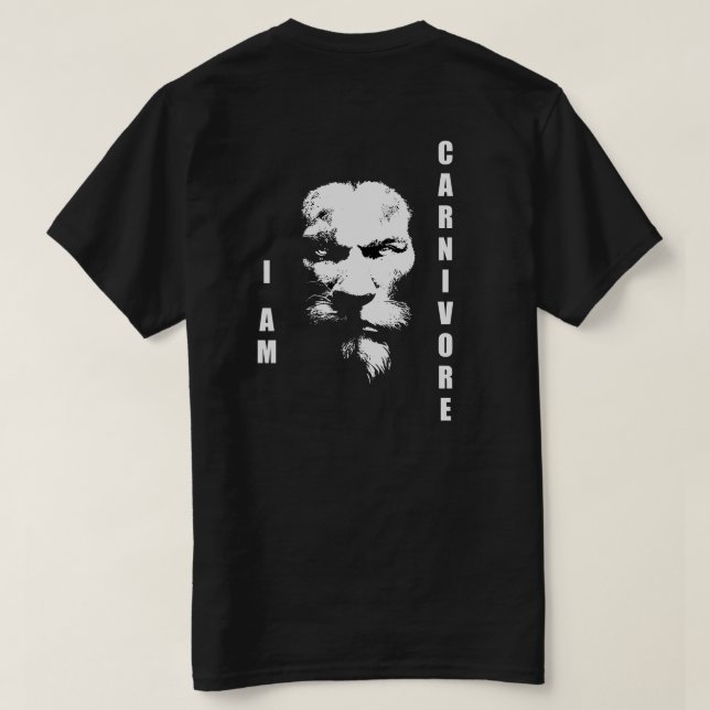 CAMISETA SOY CARNIVORE (Reverso del diseño)