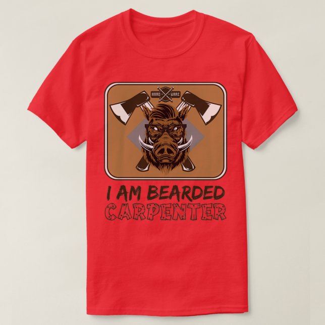 Camiseta SOY CARPENTER CARPENTER Bearded Boar Carpenter Woo (Diseño del anverso)
