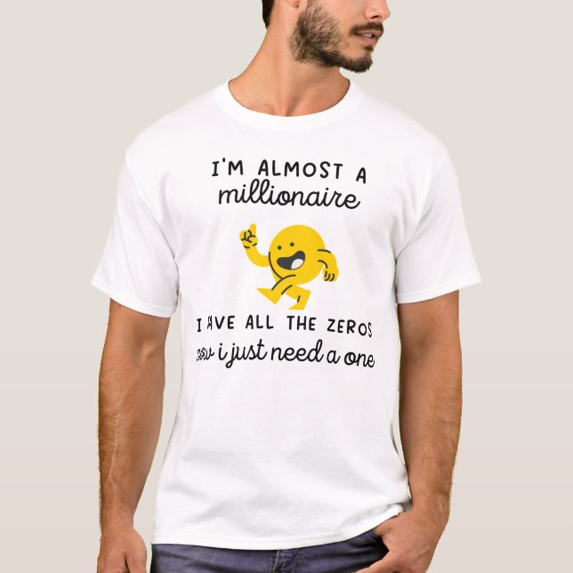 Camiseta soy casi un meme millonario de millonarios. (Anverso)