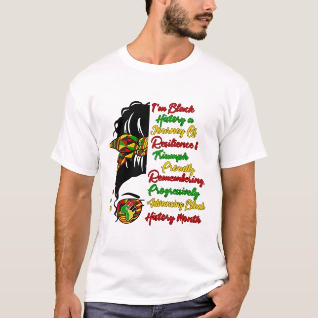 Camiseta Soy Chica Afro de la Reina Negra Desordenada de la (Anverso)