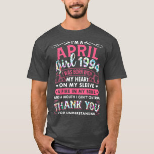 Camiseta Soy Chica de abril de 1994 Gracioso regalo de cump