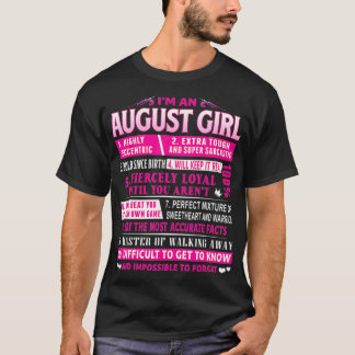 Camiseta Soy Chica de Agosto Cumpleaños