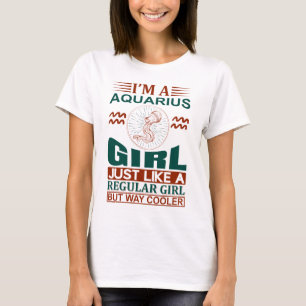 Camiseta Soy Chica de Aquarius Rótulo Guay Zodiac