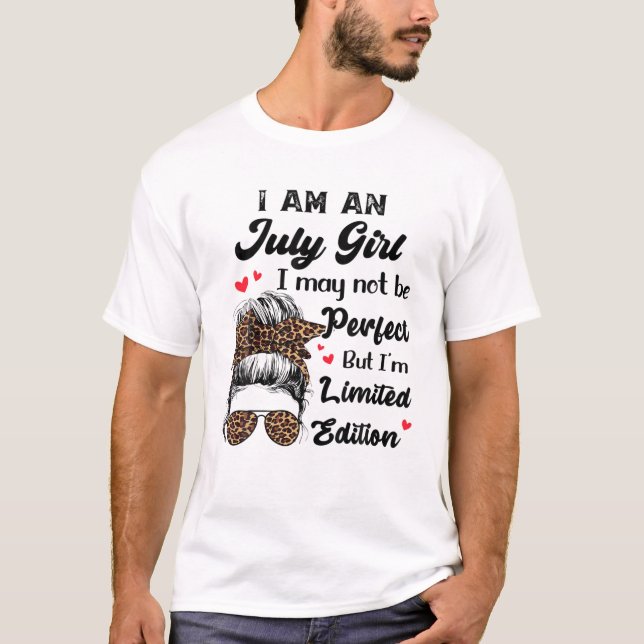 Camiseta Soy Chica De Julio Puede Que No Sea Perfecto Pero  (Anverso)