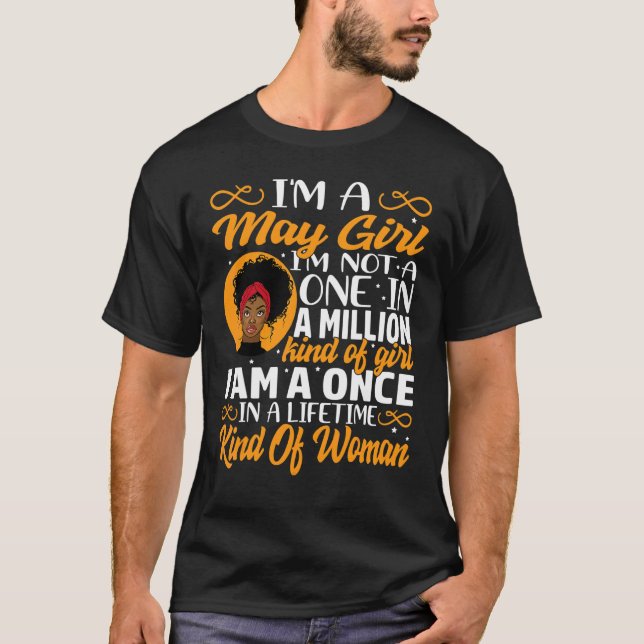 Camiseta Soy Chica de Mayo No soy uno de cada millón de neg (Anverso)