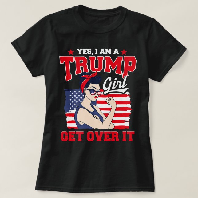 Camiseta Soy Chica de Trump, recupere la República de Bande (Diseño del anverso)