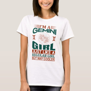 Camiseta Soy Chica Gemini Rótulo Guay Zodiac