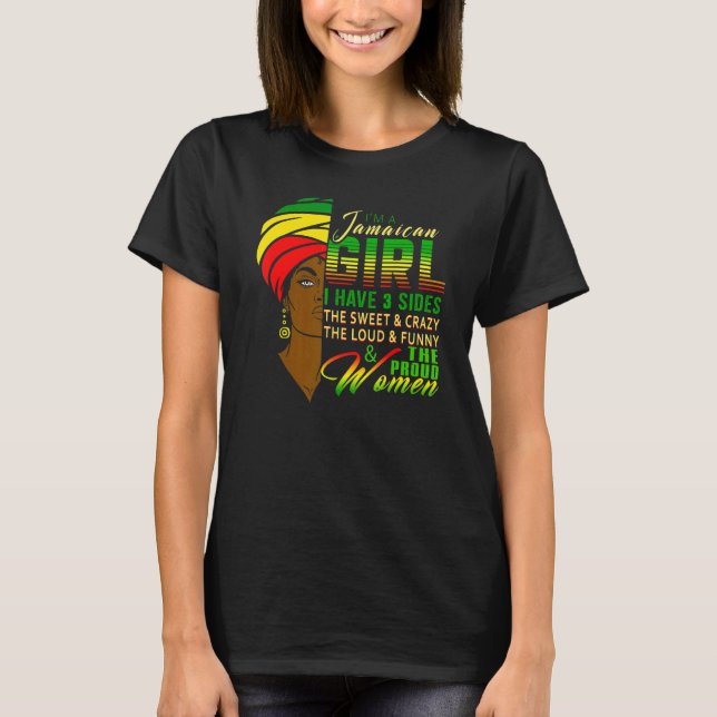 Camiseta Soy Chica Jamaiquina Orgullosa Mujeres De Jamaica (Anverso)