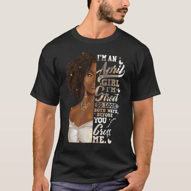 Camiseta Soy Chica negro de la calle Abril Día de la Madre (Anverso)