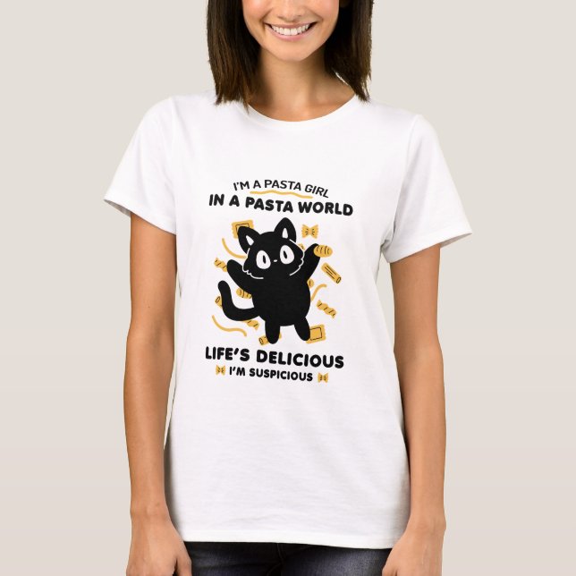 CAMISETA SOY CHICA PASTA EN LA DEICIOSA VIDA MUNDIAL PASTA (Anverso)