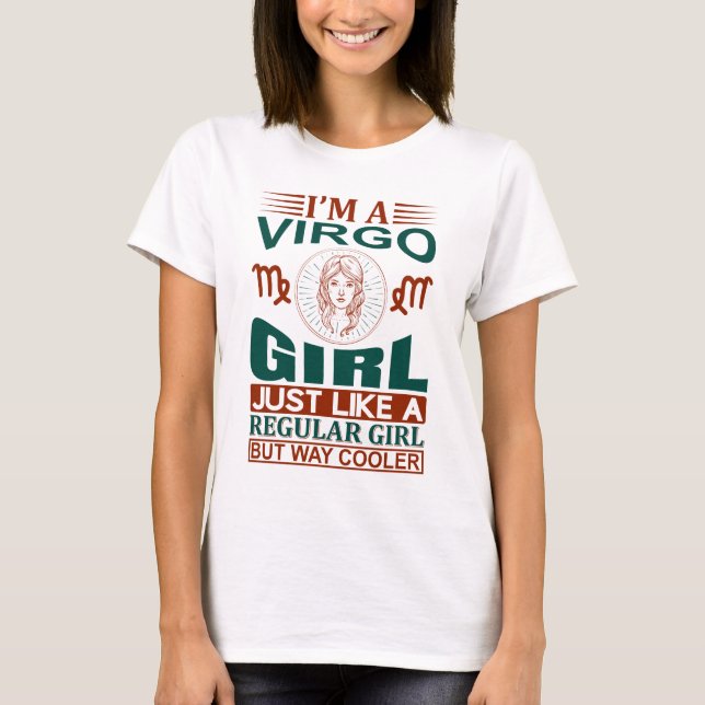 Camiseta Soy Chica Virgo Rótulo Guay Zodiac (Anverso)