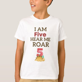 Camiseta Soy cinco años de mi oído ruidosamente cumpleaños 