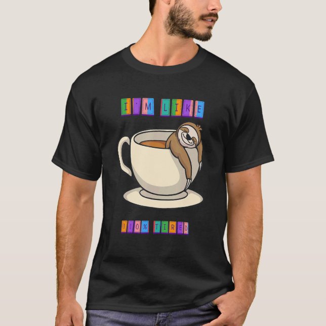 Camiseta Soy como 110 Cansado Necesito Café Humor (Anverso)