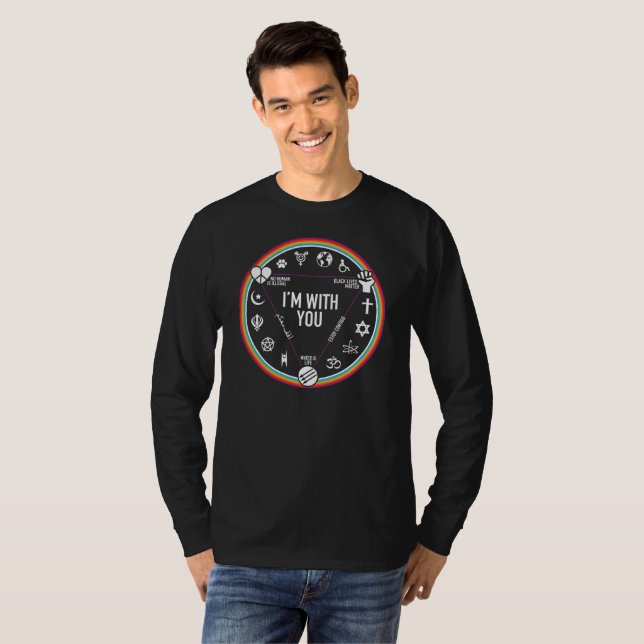 Camiseta Soy con usted engranaje del activista. ¡Ingresos (Anverso completo)
