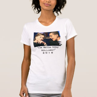 Camiseta "Soy con usted Hillary" foto de Obama y de Hillary