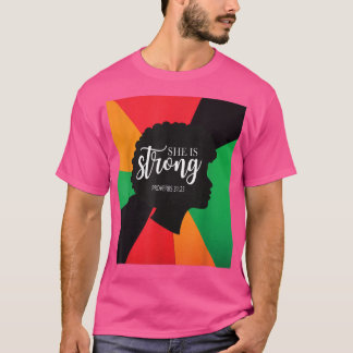 Camiseta Soy Cristiana De La Historia Negra Ella Es Fuerte