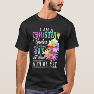 Camiseta Soy cristiano bajo la construcción Dioses Religios