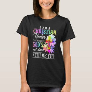 Camiseta Soy cristiano bajo la construcción Dioses Religios