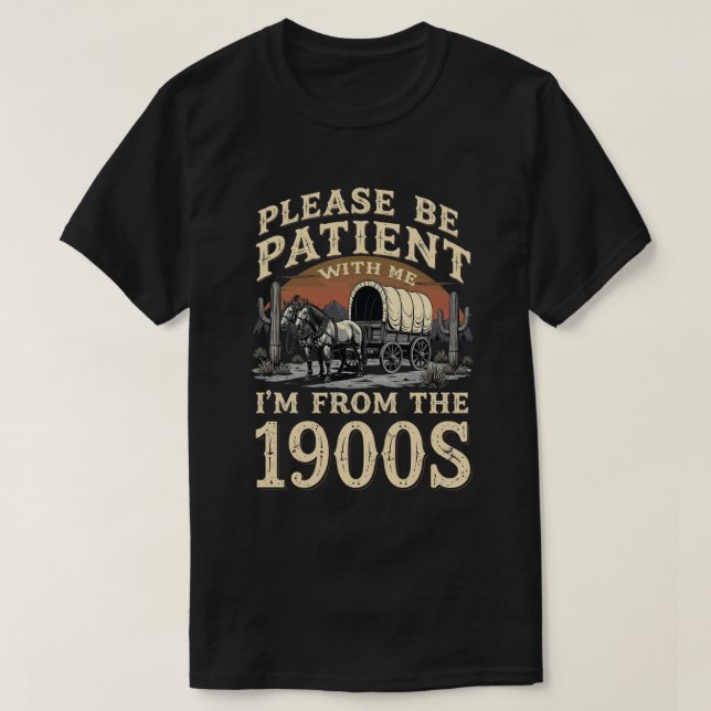 Camiseta Soy de los años 1900 - cumpleaños de la época de 1 (Diseño del anverso)