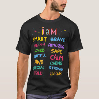 Camiseta Soy Diariamente Afirmación Coloridos Niños Cristia