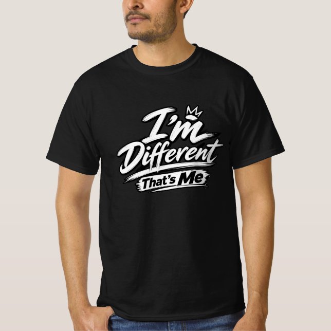 Camiseta Soy Diferente, Eso Es Mí | Tipografía Úni (Anverso)
