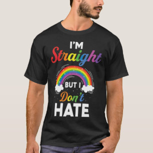 Camiseta Soy Directo Pero No Odio El Orgullo LGBT Lgb