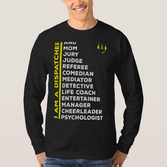 Camiseta Soy Dispatcher De Emergencia Policial 911 (Anverso)