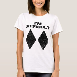Camiseta Soy Divertido Difícil Doble Diamantes Negros Esquí