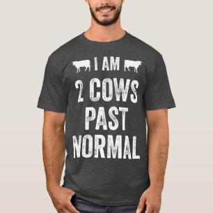 Camiseta Soy dos vacas en el pasado, un país animal granjer