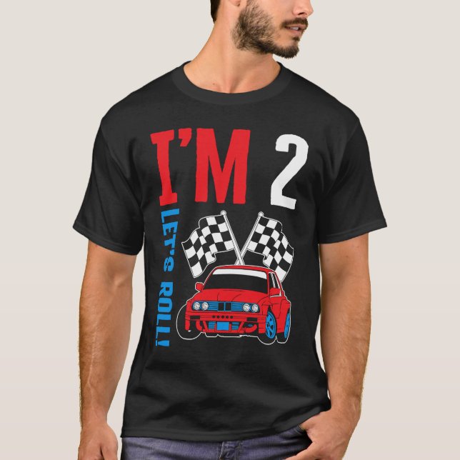 Camiseta Soy dos, vamos a correr el coche de Carreras 2 (Anverso)