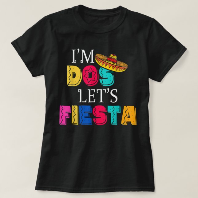 Camiseta Soy Dos Vamos Fiesta Taco Dos Días Segundo Cumplea (Diseño del anverso)