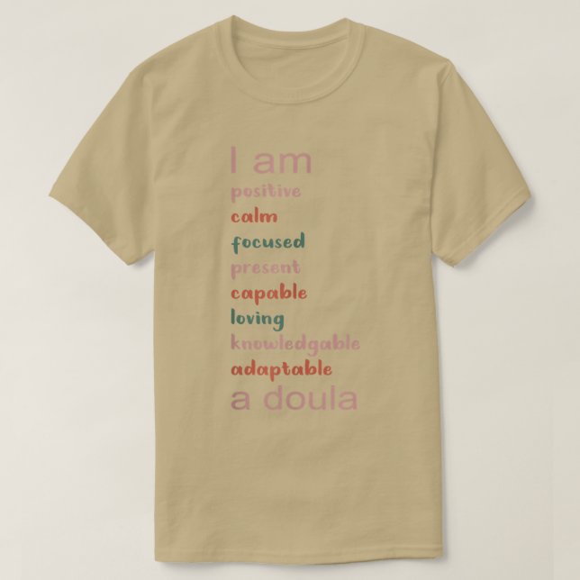 Camiseta Soy Doula Intuitiva Trabajadora de Birmania Parter (Diseño del anverso)