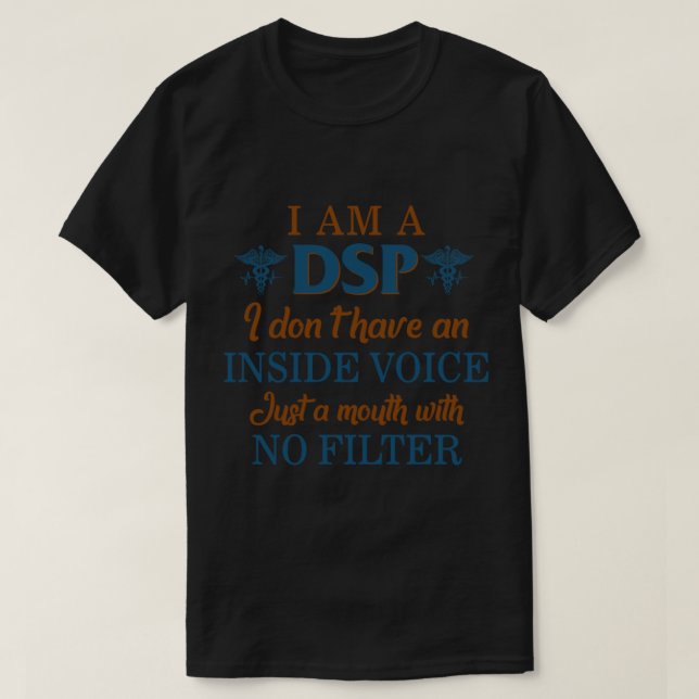 Camiseta Soy DSP Con Boca Sin Soporte Directo De Filtro (Diseño del anverso)