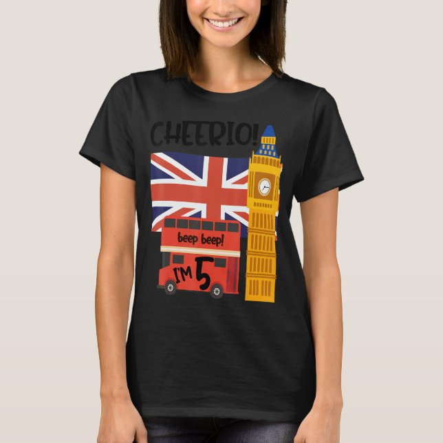 Camiseta Soy el 55º cumpleaños del tema británico de Londre (Anverso)