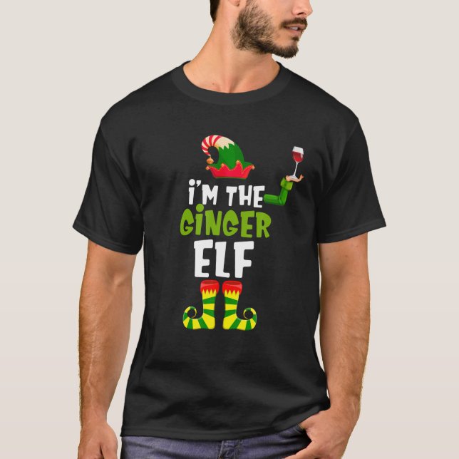 Camiseta Soy el amante del vino de la familia Ginger Elf (Anverso)