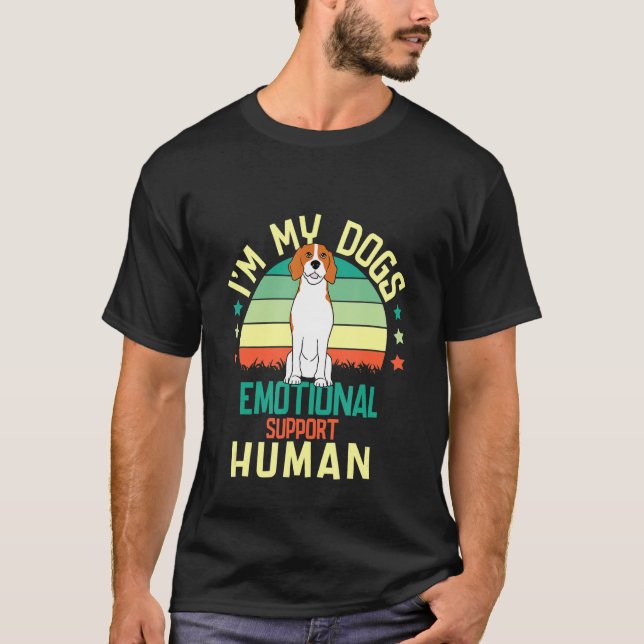 Camiseta Soy el apoyo emocional humano de mi perro (Anverso)