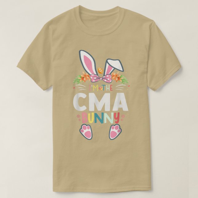 Camiseta Soy el Asistente Médico Certificado por CMA Bunny  (Diseño del anverso)