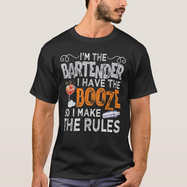 Camiseta Soy el Barman Tengo el Booze así que hago la R (Anverso)