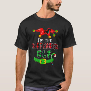 Camiseta Soy el Bartender Elf Xmas disfraces Elf Lover Prou