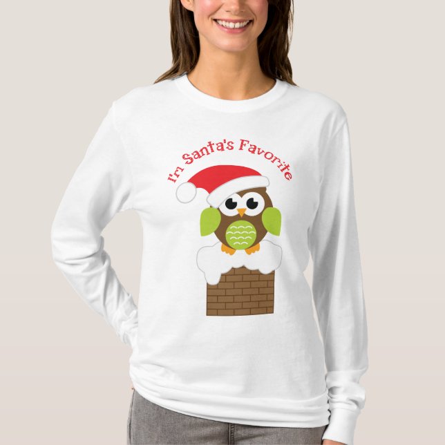 Camiseta Soy el búho preferido de Santa (Anverso)