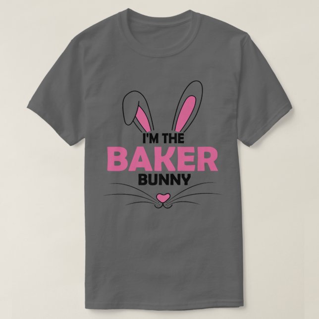 Camiseta Soy el café gráfico de Baker Bunny Cute Easter Day (Diseño del anverso)