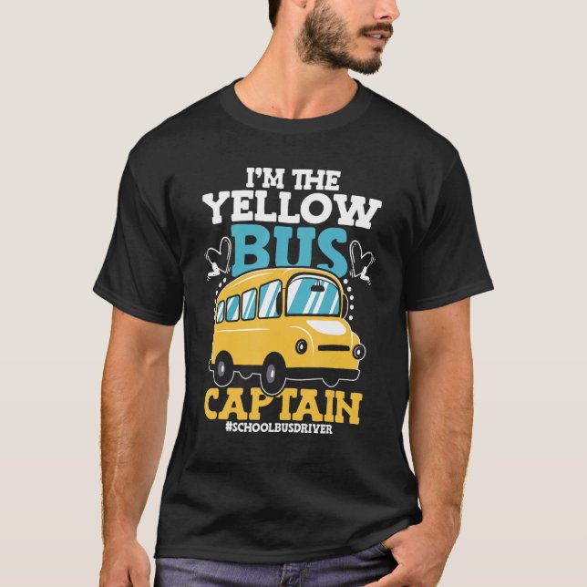 Camiseta Soy el capitán de autobús amarillo conductor de ve (Anverso)