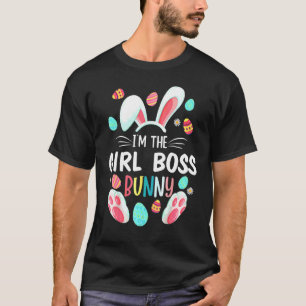 Camiseta Soy el Chica Jefe Bunny Matching Family Easter Par