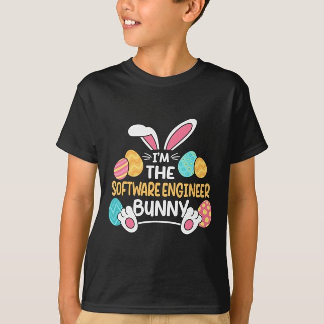 Camiseta Soy el conejito desarrollador de software de Pascu (Anverso)