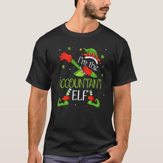 Camiseta Soy El Contable Elf Dabbing Santa Claus Xmas Fa (Anverso)
