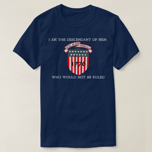 Camiseta Soy El Descendente De Los Hombres Que No Serían Go (Diseño del anverso)