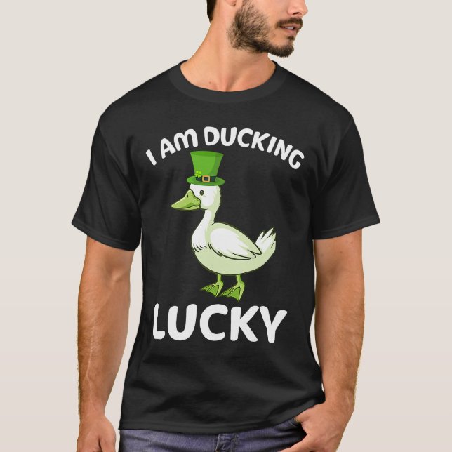 Camiseta Soy el Ducking Lucky Duck St Patricks Humor Adulto (Anverso)