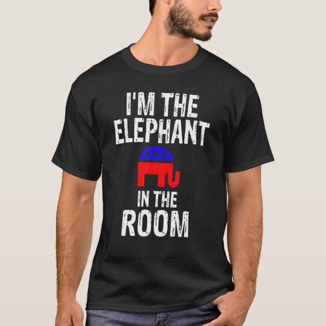 Camiseta Soy El Elefante En El Espacio Conservador Republic (Anverso)