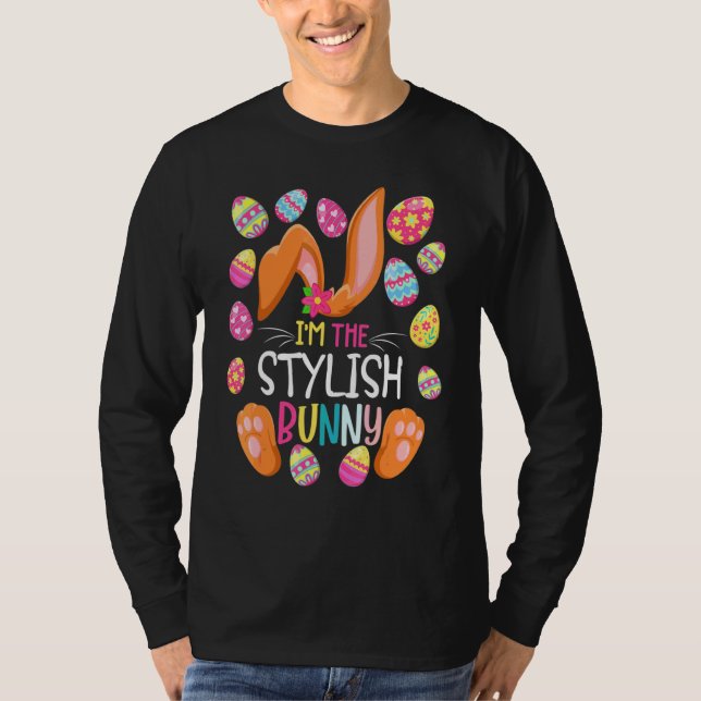 Camiseta Soy el elegante Fiesta de Pascua Rabit de Huevos C (Anverso)