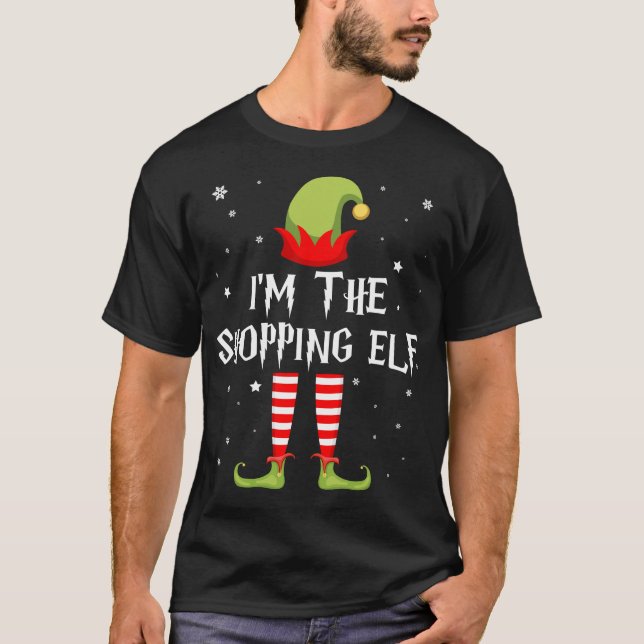 Camiseta Soy el Elf de las compras divertidas navidades (Anverso)